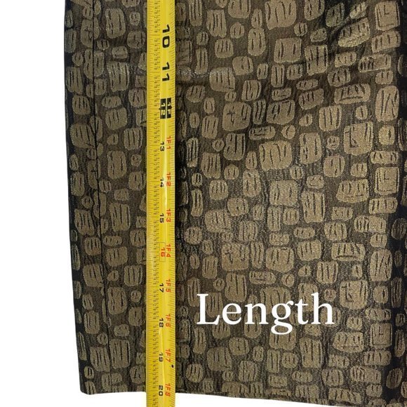 ⭐️FSP⭐️ LOFT‎ Formal Gold Shimmer Lined Skirt - Picture 12 of 14